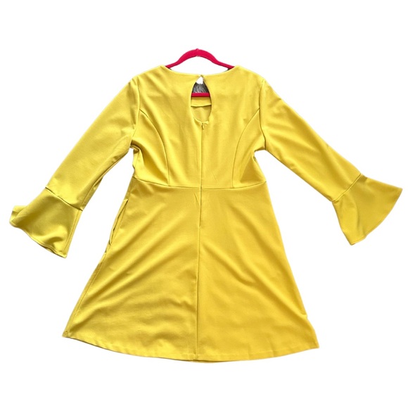 👗 Women's Long Sleeve Solid Shift Dress - Picture 3 of 5